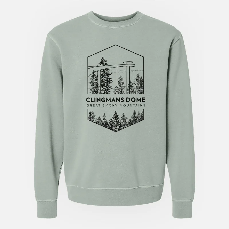 Clingmans Dome - Great Smoky Mountains National Park - Unisex Pigment Dyed Crew Sweatshirt