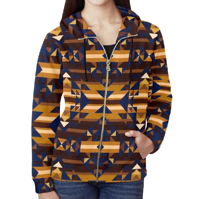 Marron Cloud Full Zip Hoodie for Women