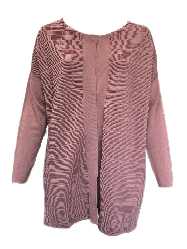 Marina Rinaldi Women's Pink Mille Open Front Cardigan NWT