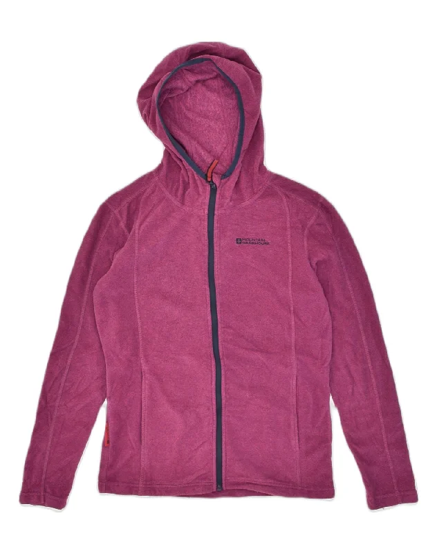 MOUNTAIN WAREHOUSE Womens Zip Hoodie Sweater UK 12 Medium  Pink Polyester