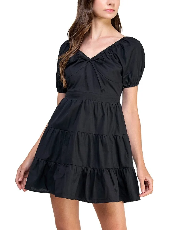 Koko + Mason Puff Sleeve Mini Dress