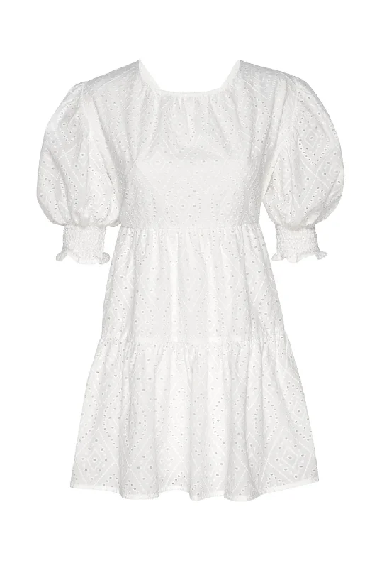 Women's Fraser Dress In White Eyelet