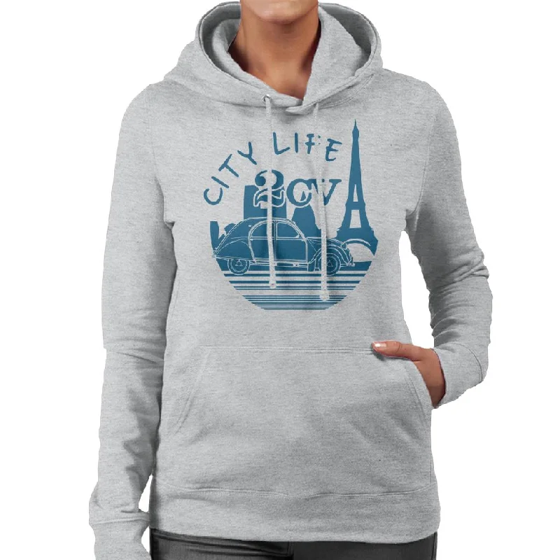 Citroën 2CV City Life Paris For Light Women's Hooded Sweatshirt