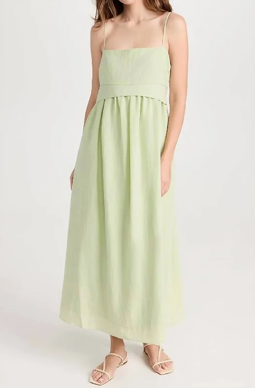 Panelled Dress In Sweet Grass