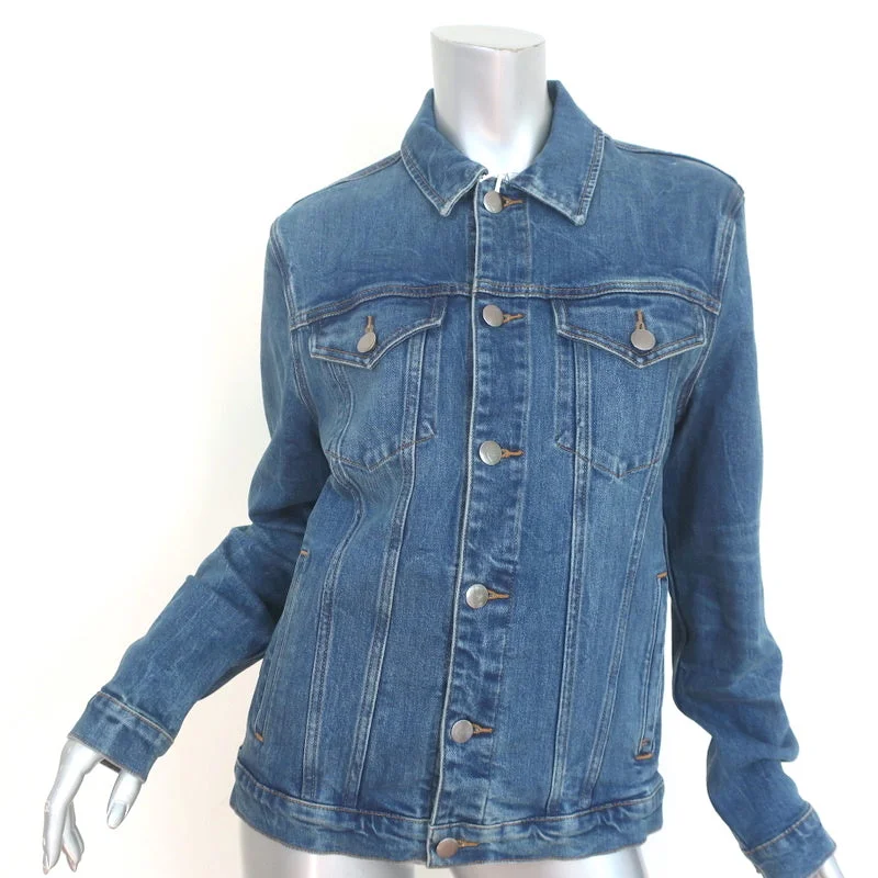 FRAME Jean Jacket Snomass Blue Stretch Denim Size Medium NEW