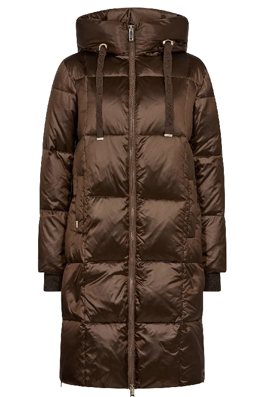 Mos Mosh 154370 Brown Rain Drum Nova Metallic Down Jacket Coat