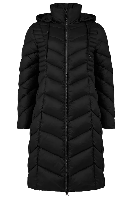 Frandsen 8223 Black Padded Coat With Hood