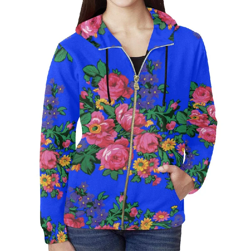 Kokum's Revenge- Royal Full Zip Hoodie for Women