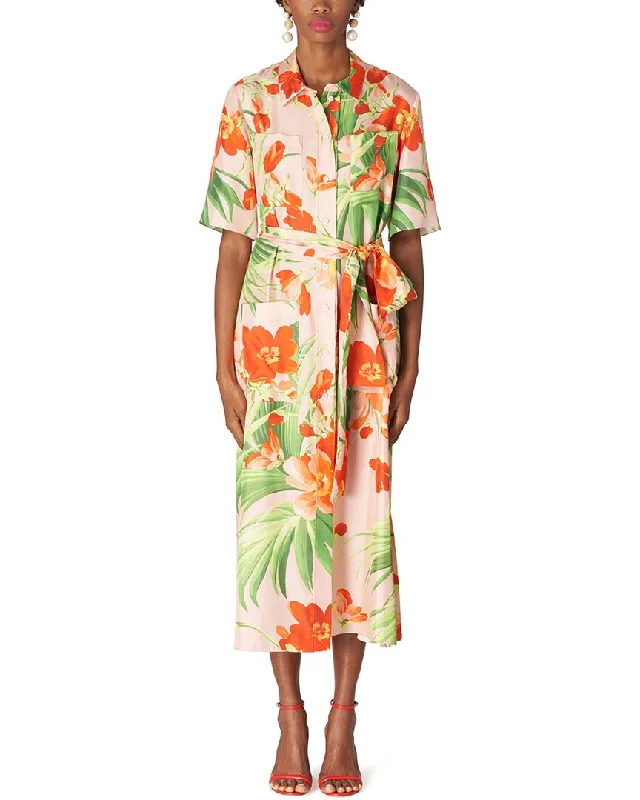 Carolina Herrera Midi Silk Shirtdress