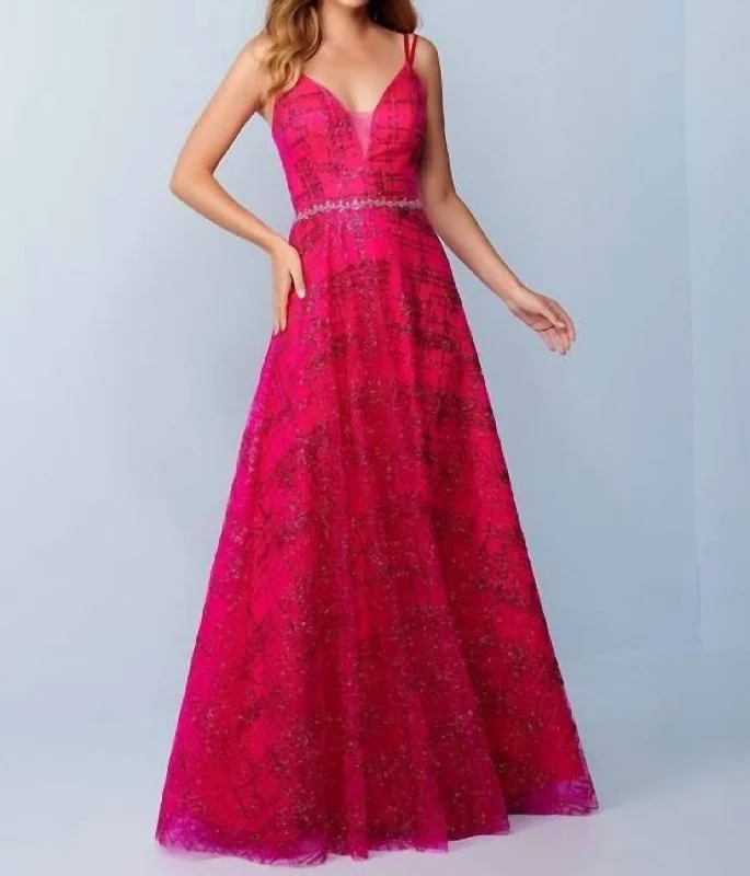 Prom Dress In Fuschia