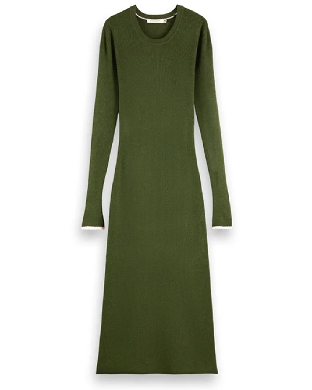 Scotch & Soda Skinny Rib Wool-Blend Dress