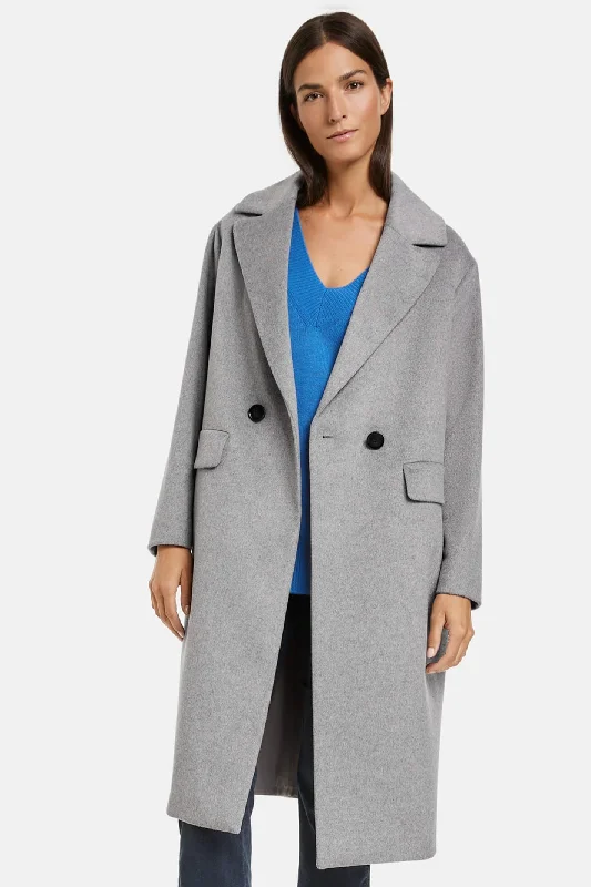 Gerry Weber 250014-31135 Stone Grey Wool Mix Coat