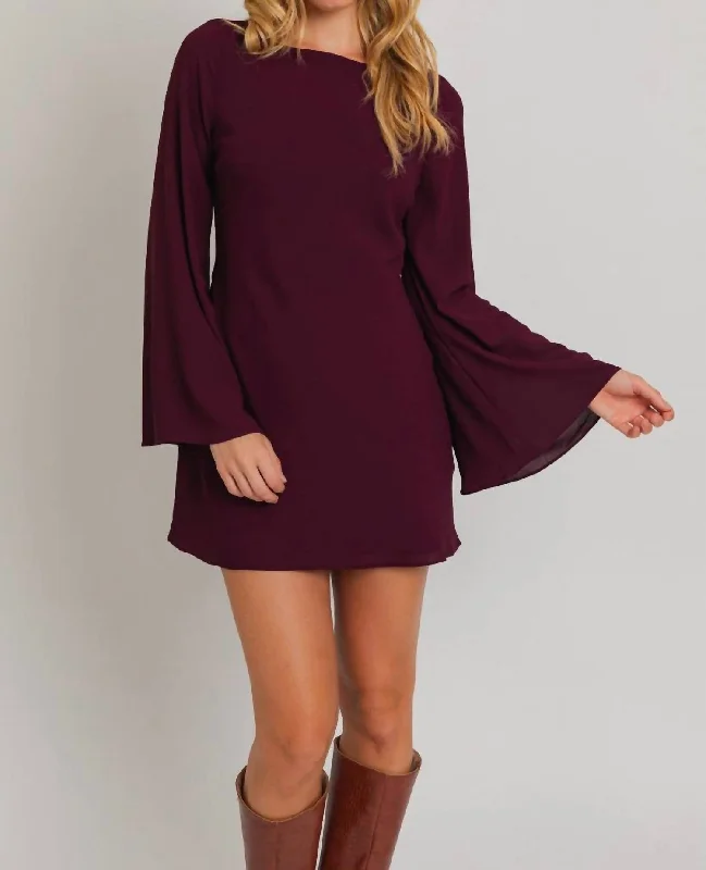 The Belle Du Jour Mini Dress In Wine