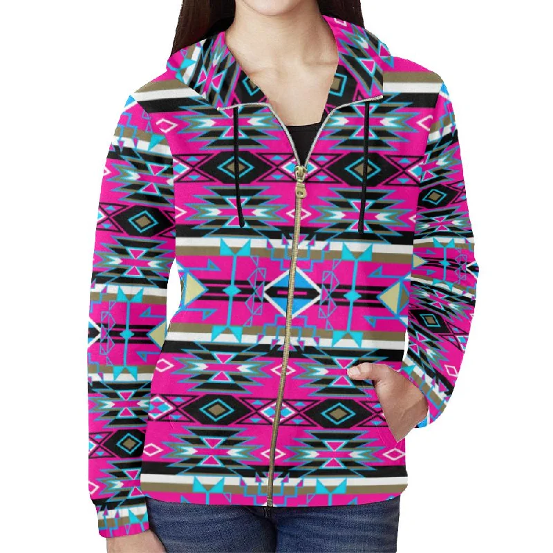 Force of Nature Sunset Storm Full Zip Hoodie for Women