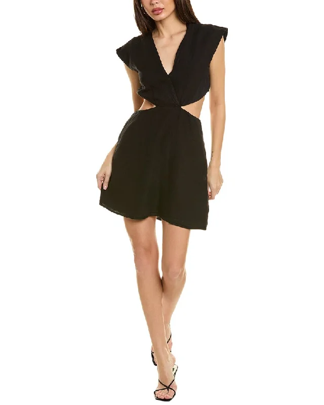 Bella Dahl Cutout Linen Mini Dress