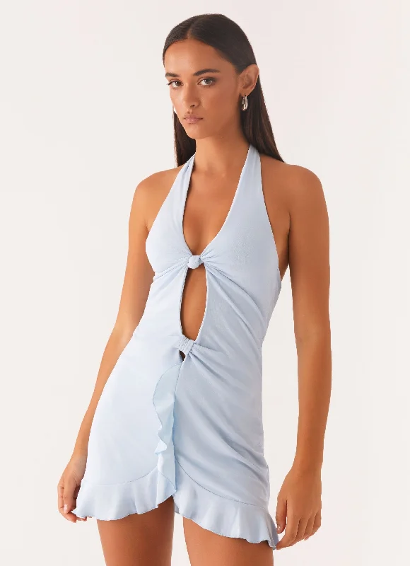 Colette Mini Dress - Pastel Blue